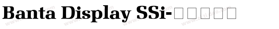 Banta Display SSi字体转换